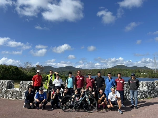 令和6年度沖縄県高等学校新人体育大会自転車競技大会 漢那ダムサイクルロードレース大会トレーナー活動沖縄統合医療学院