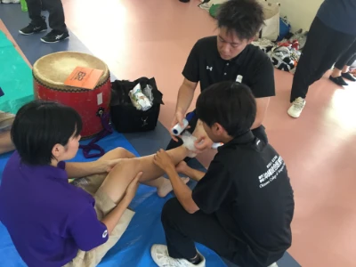 《強豪》西原高女バス　トレーナーサポート！